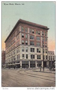 Wysor Block, Muncie, Indiana,PU-1910