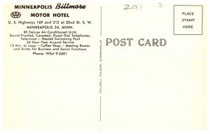 Minnesota  Minneapolis  Biltmore Motor Hotel  Pool