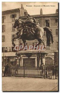 Old Postcard Roma Monumento Ad Alessandro Farnese
