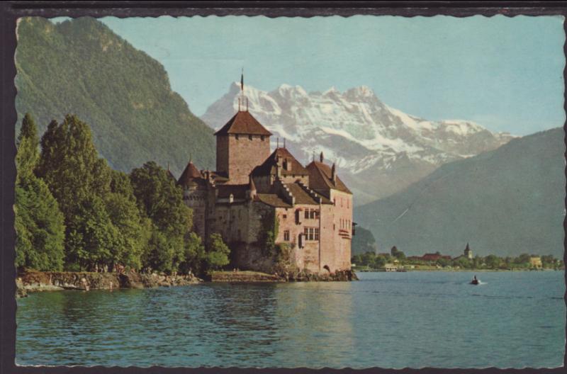 Chateau de Chillon,Switzerland Postcard BIN