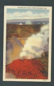 Ca 1931 Post Card Volcano Of Kilauea Hawaii National Park
