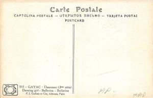 Beautiful Dancing Giri Ballerina Artist Signed Gayac Postcard