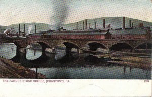 Postcard The Famous Stone Bridge Johnstown PA