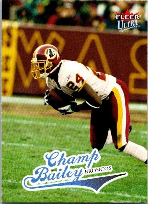 2004 Fleer Football Card Champ Bailey Washington Redskins sk9395