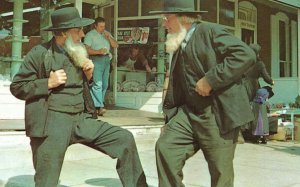 Vintage Postcard Greetings From Amish Country Two Amish Gentleman Conversation