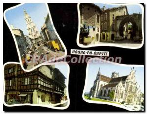 Old Postcard Bourg een Bresse Street and the church Notre Dame Old Home Place...