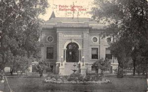 Estherville Iowa Public Library Entrance View Antique Postcard K18670 