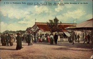 El Paso Texas TX Washington Park State Fair c1910 Vintage Postcard