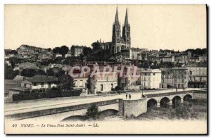 Old Postcard Niort Le Vieux Pont Saint Andre