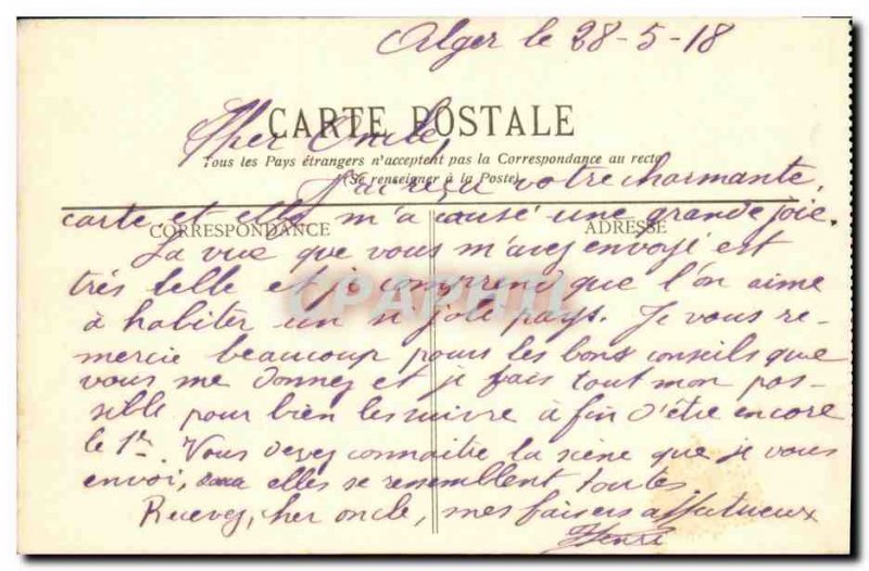 Old Postcard Scenes et Types Cafe Maure