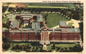 Vintage Postcard 1950 Aerial View Saint Mary's Hospital Rochester Minnesota MN