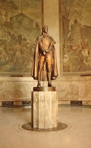 Vintage Postcard George Rogers Clark State Memorial Statue Vincennes Indiana IN