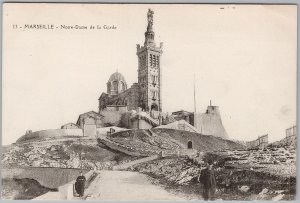 Marseille Notre-Dame de la Garde Basilica Vintage Postcard France H82