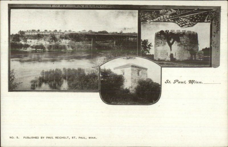 St. Paul MN Paul Reichelt Series c1900 Postcard FORTS