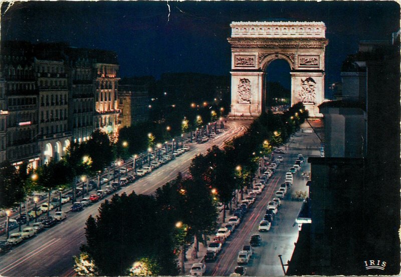 France Postcard Paris avenue de Champs Elysees