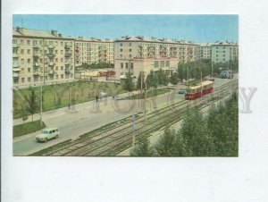 431221 USSR BARNAUL northwest street TRAM 1971 year Planeta postcard