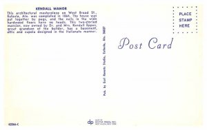 Postcard HOUSE SCENE Eufaula Alabama AL AR9904