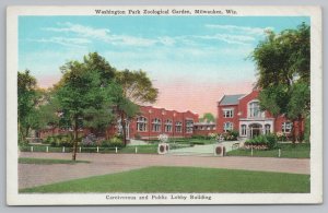 Milwaukee Wisconsin~Washington Park Zoological Garden~Vintage Postcard 