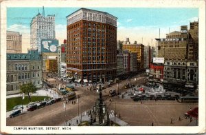 Michigan Detroit Campus Martius 1925 Curteich