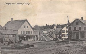 Danbury Village New Hampshire View of Danbury Village B/W Lithograph PC U1863