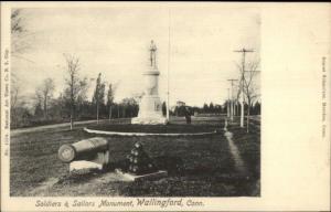 Wallingford CT Soldiers & Sailors Monument c1910 Postcard