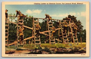 US Army Postcard -  Camp Leonard Wood - Missouri - Infantry Training