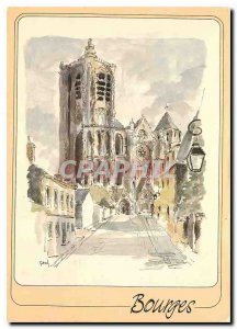 Modern Postcard Bourges Cher Cathedral