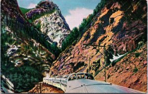 USA Stainless Steel California Zephyr Train Chrome Postcard C005