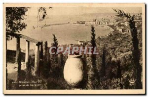 Old Postcard Menton Garavan General view taken