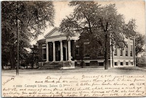 postcard Salem, Ohio - Carnegie Library, Salem O. Rotograph 1906 (9112)