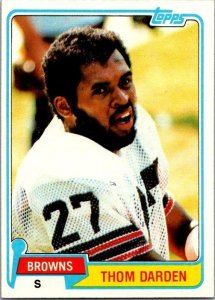1981 Topps Football Card Thom Darden Cleveland Browns sk60084