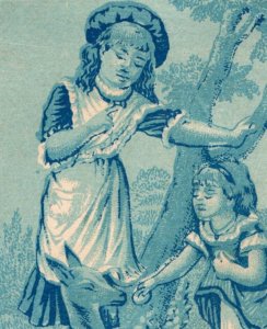 1880s Geo. H. Richards Clothiers An Acrostic Deer & Children F129