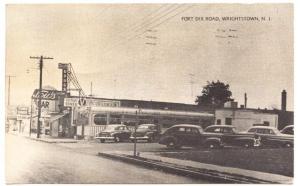 Wrightstown NJ Victory Diner Fort Dix Road Old Cars 1956 Postcard