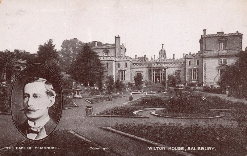 Vintage Postcard The Earl Of Pembroke Wilton House Salisbury Wiltshire England 