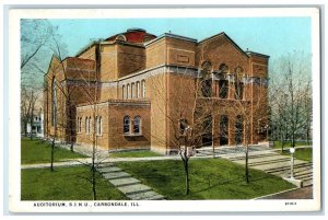 1936 Auditorium S.I.N.U. Building Exterior View Carbondale Illinois IL Postcard