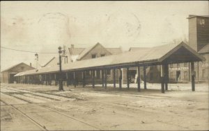 Keene NH Cancel - New RR Train Station Depot 1911 Real Photo Postcard