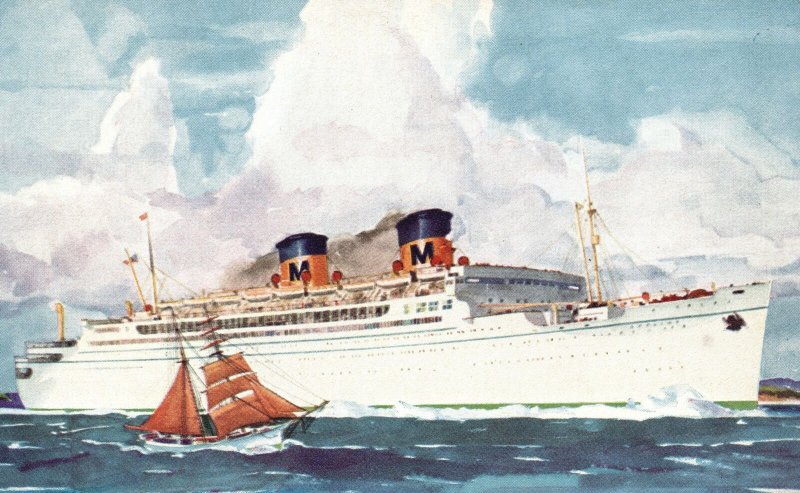 Vintage Postcard Steamer Ship & Boat Comparison of The Two Lurlines 1884-1932