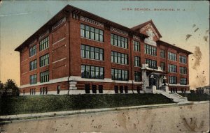 Bayonne NJ High School c1910 Vintage Postcard