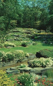 Vintage Postcard Thompson Memorial Rock Garden Botanical Garden New York City NY