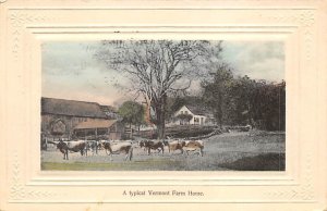 Vermont Farm Home Vermont, USA Cow 1911 