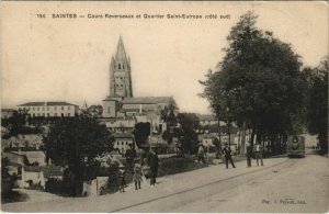 CPA SAINTES-Cours Reverseaux et Quartier St-Eutrope (45475)