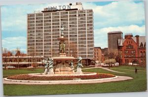 Hilton Hotel with fountain, Hartford, Connecticut