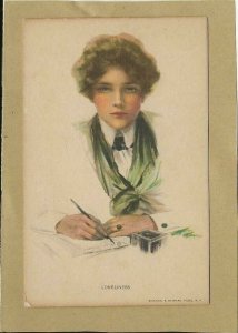 Artist Signed Philip Boileau LONELINESS R&N Ser 372 Beautiful Woman Postcard  93