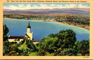 California Redondo Beach View From The Palo Verde Hills Curteich