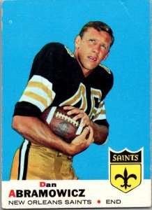 1969 Topps Football Dan Abramowicz New Orleans Saints sk5594