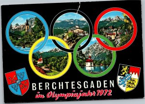 Postcard Germany Berchtesgaden in 1972 Olympics