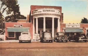 Saybrook Theater, Saybrook, Connecticut, Early Hand Colored Postcard, Unused