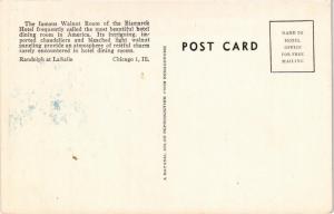 WALNUT ROOM BISMARCK HOTEL CHICAGO ILLINOIS