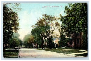 1909 A View Of South Street Waterloo Iowa IA Posted Antique Postcard