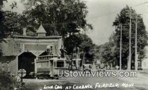 Real Photo, Line Car, Carbarn - Fairfield, Maine ME  